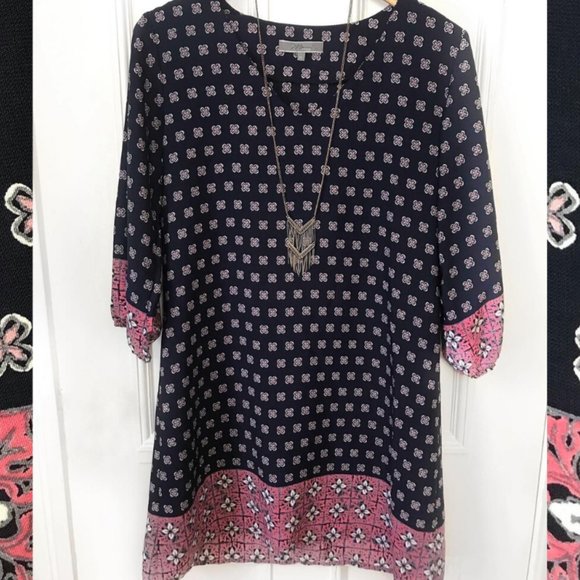 V-Neck Boho Style Babydoll Dress - Picture 1 of 5